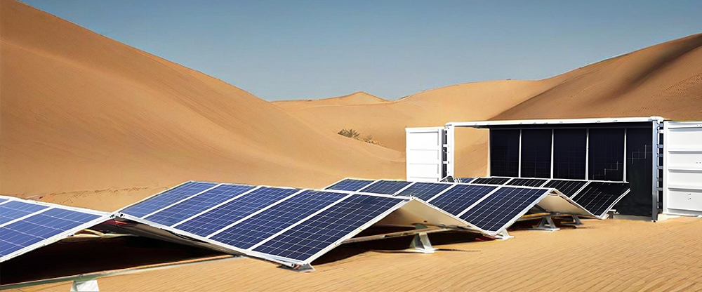 Contenedor de energía solar